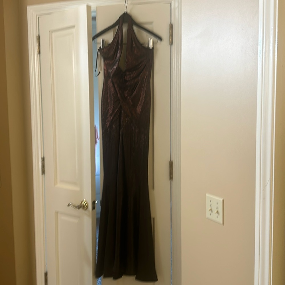 Donna Karan mermaid silhouette evening gown.